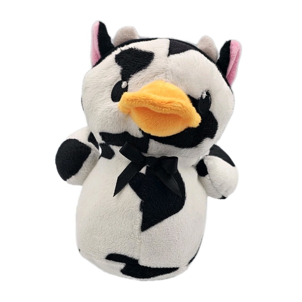 Way to Celebrate Cow Duck Plush 7" Black White Stuffed Animal No Tag Flaw PL-3